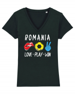 pentru suporteri - Love - play - win Tricou mânecă scurtă guler V Damă Evoker