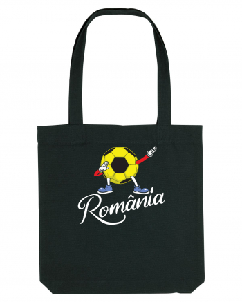 Suporter Romania - Mascota de fotbal - Dabbing football Black