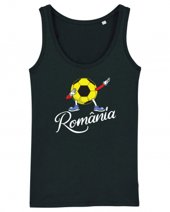 Suporter Romania - Mascota de fotbal - Dabbing football Black