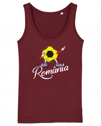 Suporter Romania - Mascota de fotbal - Dabbing football Burgundy