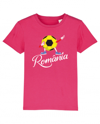 Suporter Romania - Mascota de fotbal - Dabbing football Raspberry