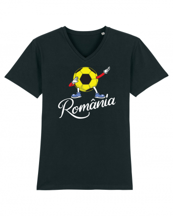 Suporter Romania - Mascota de fotbal - Dabbing football Black