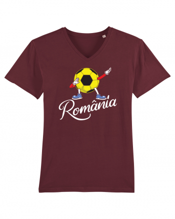 Suporter Romania - Mascota de fotbal - Dabbing football Burgundy