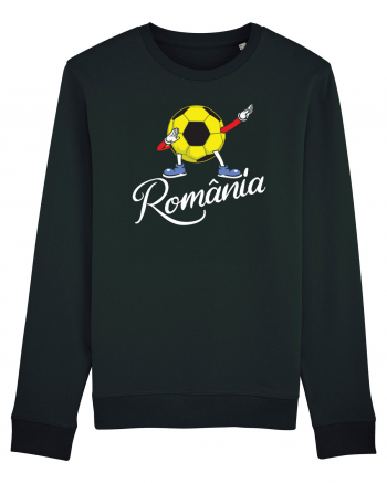 Suporter Romania - Mascota de fotbal - Dabbing football Black