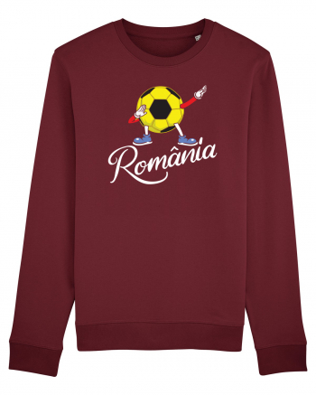 Suporter Romania - Mascota de fotbal - Dabbing football Burgundy