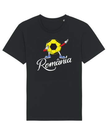 Suporter Romania - Mascota de fotbal - Dabbing football Black