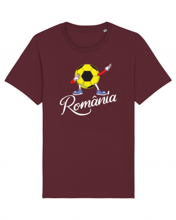 Suporter Romania - Mascota de fotbal - Dabbing football Burgundy