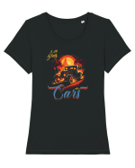 I STILL PLAY WITH CARS - Inca ma joc cu masinile Tricou mânecă scurtă guler larg fitted Damă Expresser