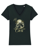 I STILL PLAY WITH CARS - Inca ma joc cu masinile 3 Tricou mânecă scurtă guler V Damă Evoker