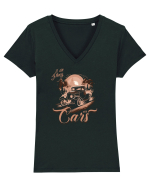 I STILL PLAY WITH CARS - Inca ma joc cu masinile 4 Tricou mânecă scurtă guler V Damă Evoker