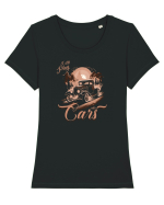 I STILL PLAY WITH CARS - Inca ma joc cu masinile 4 Tricou mânecă scurtă guler larg fitted Damă Expresser
