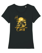 I STILL PLAY WITH CARS - Inca ma joc cu masinile 5 Tricou mânecă scurtă guler larg fitted Damă Expresser