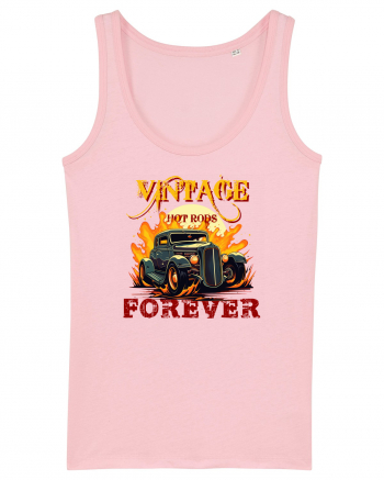 VINTAGE HOT RODS FOREVER Cotton Pink