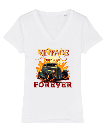 VINTAGE HOT RODS FOREVER White