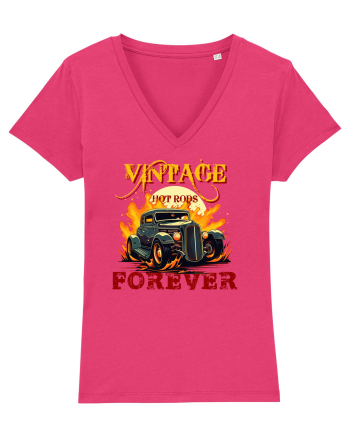 VINTAGE HOT RODS FOREVER Raspberry