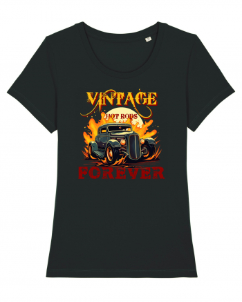 VINTAGE HOT RODS FOREVER Black