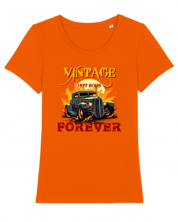 VINTAGE HOT RODS FOREVER Bright Orange