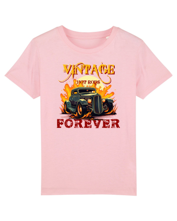 VINTAGE HOT RODS FOREVER Cotton Pink