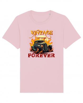 VINTAGE HOT RODS FOREVER Cotton Pink