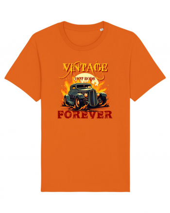 VINTAGE HOT RODS FOREVER Bright Orange