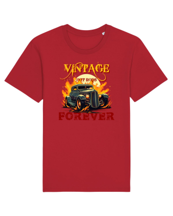 VINTAGE HOT RODS FOREVER Red