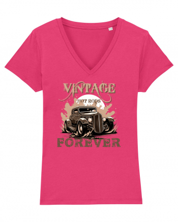 VINTAGE HOT RODS FOREVER 2 Raspberry