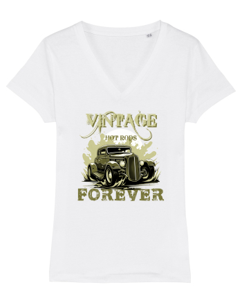 VINTAGE HOT RODS FOREVER 3 White