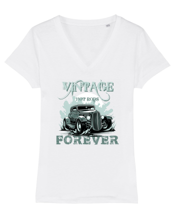 VINTAGE HOT RODS FOREVER 4 White