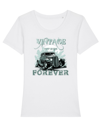 VINTAGE HOT RODS FOREVER 4 White