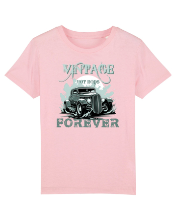 VINTAGE HOT RODS FOREVER 4 Cotton Pink
