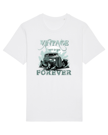 VINTAGE HOT RODS FOREVER 4 White
