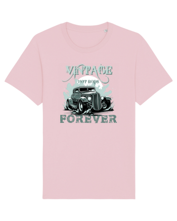 VINTAGE HOT RODS FOREVER 4 Cotton Pink