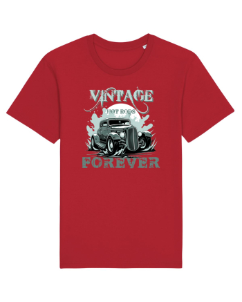 VINTAGE HOT RODS FOREVER 4 Red