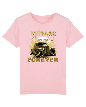 VINTAGE HOT RODS FOREVER 5 Cotton Pink