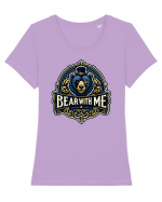 Bear with me Tricou mânecă scurtă guler larg fitted Damă Expresser