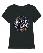 Beach please Tricou mânecă scurtă guler larg fitted Damă Expresser
