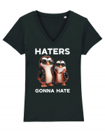 Haters gonna hate v1 Tricou mânecă scurtă guler V Damă Evoker