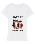 Haters gonna hate v2 Tricou mânecă scurtă guler V Damă Evoker