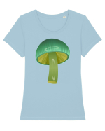 Magic mushroom Tricou mânecă scurtă guler larg fitted Damă Expresser