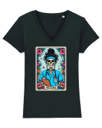 The Nurse (blue) Tricou mânecă scurtă guler V Damă Evoker