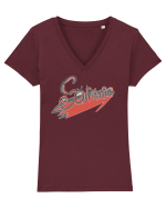 Saracie Tricou mânecă scurtă guler V Damă Evoker