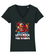 Crevetele rock Let's Rock Shrimp Tricou mânecă scurtă guler V Damă Evoker
