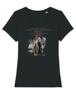 Ancient chinese philosopher FUK YU  2 Tricou mânecă scurtă guler larg fitted Damă Expresser