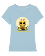 BEE THE BEEING YOU WERE BORN TO BEE Tricou mânecă scurtă guler larg fitted Damă Expresser