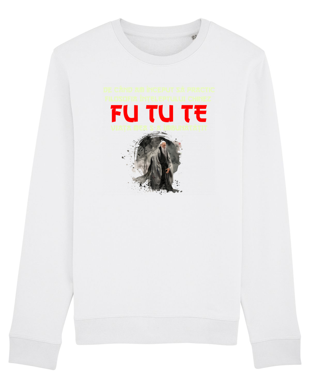 Bluză mânecă lungă Unisex Rise White