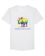 UNICORNUL MEU DE LUPTA Tricou mânecă scurtă guler larg Bărbat Skater