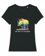 MY BATTLE UNICORN Tricou mânecă scurtă guler larg fitted Damă Expresser