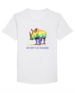 MY BATTLE UNICORN Tricou mânecă scurtă guler larg Bărbat Skater