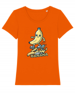 Banană Skate Skateboarding - Trăind Visul Ca o Banană Tricou mânecă scurtă guler larg fitted Damă Expresser