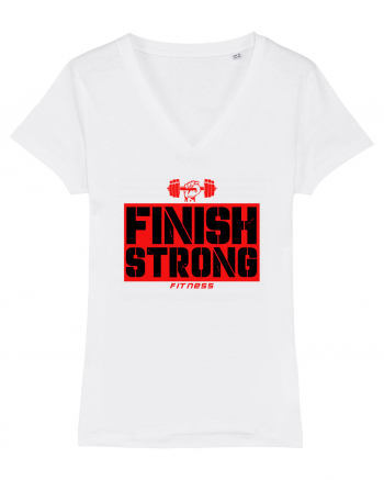 Finish Strong Fitness White